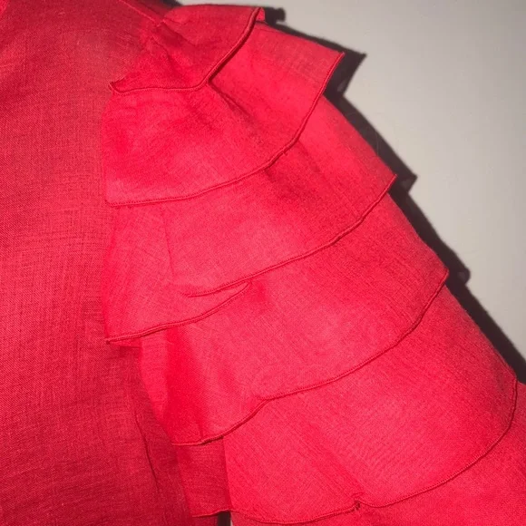 VINTAGE RUFFLE TOP - Picture 2 of 7